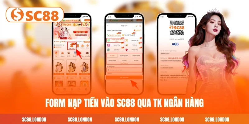 Form nạp tiền vào SC88 qua TK ngân hàng