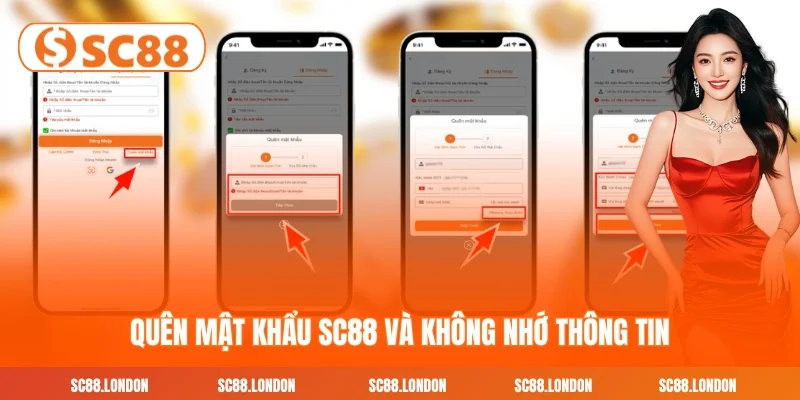 Quên mật khẩu và không nhớ thông tin